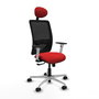 PIQUERAS Y CRESPO Silla de oficina Zulema con mecanismo Sincro Rojo/Negro