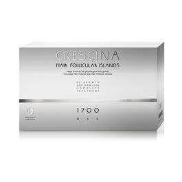 Crescina Follicular Islands 1700, Para la estimulación del crecimiento, Sérum de Tratamiento en Ampollas, Para el cuero cabelludo, Para hombres, 20 pzs