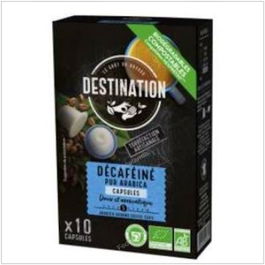 DESTINATION Café Pur Arabica Descafeinado Ecológico 10 Cápsulas Intensidad 5/10
