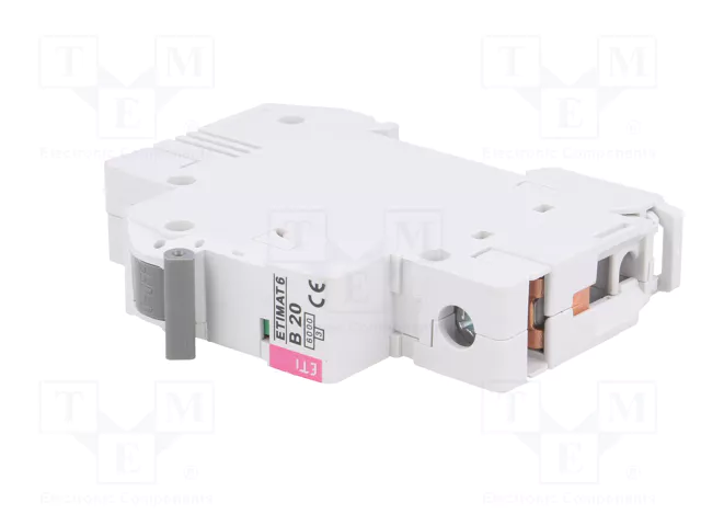 ETI POLAM Interruptor magnetotérmico ETIMAT 6 1P 20A 6kA ETI POLAM Interruptor magnetotérmico ETIMAT 6 1P 20A 6kA