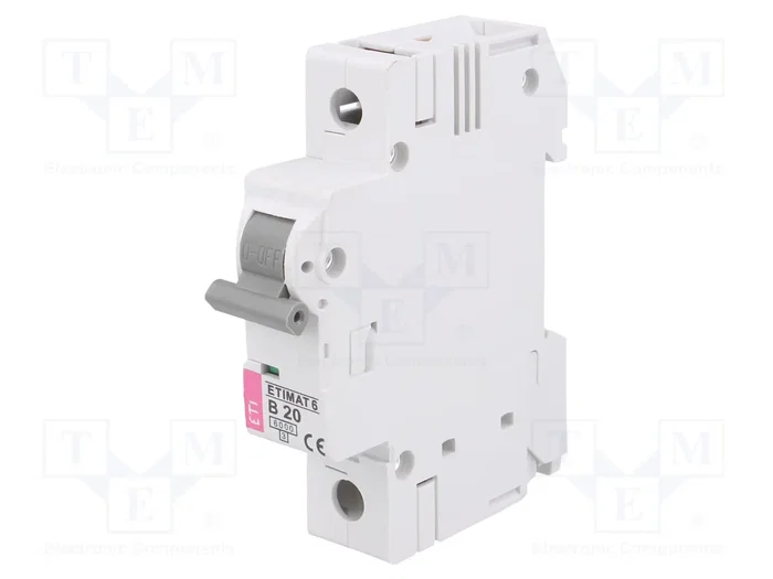 ETI POLAM Interruptor magnetotérmico ETIMAT 6 1P 20A 6kA ETI POLAM Interruptor magnetotérmico ETIMAT 6 1P 20A 6kA