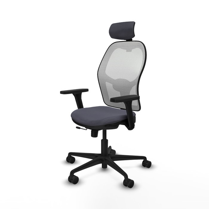 PIQUERAS Y CRESPO Silla de oficina Jorquera con mecanismo Sincro/Traslack Gris y Blanco PIQUERAS Y CRESPO Silla de oficina Jorquera con mecanismo Sincro/Traslack Gris y Blanco