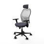 PIQUERAS Y CRESPO Silla de oficina Jorquera con mecanismo Sincro/Traslack Gris y Blanco