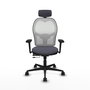 PIQUERAS Y CRESPO Silla de oficina Jorquera con mecanismo Sincro/Traslack Gris y Blanco