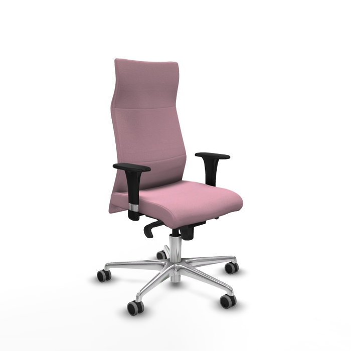 PIQUERAS Y CRESPO Sillón Albacete Rosa con Mecanismo Sincro y Base de Aluminio PIQUERAS Y CRESPO Sillón Albacete Rosa con Mecanismo Sincro y Base de Aluminio