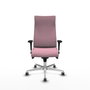 PIQUERAS Y CRESPO Sillón Albacete Rosa con Mecanismo Sincro y Base de Aluminio