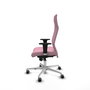 PIQUERAS Y CRESPO Sillón Albacete Rosa con Mecanismo Sincro y Base de Aluminio