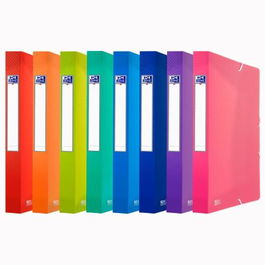 Oxford Carpeta de Proyectos Urban PP Translúcido Lomo 40 mm con Gomas A4+ Colores Surtidos (Set de 10) (Set de 10)