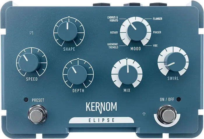 Kernom Pedal Elipse Modulation Kernom Efectos Chorus Vibrato Phaser Tremolo Flanger Univibe Vintage