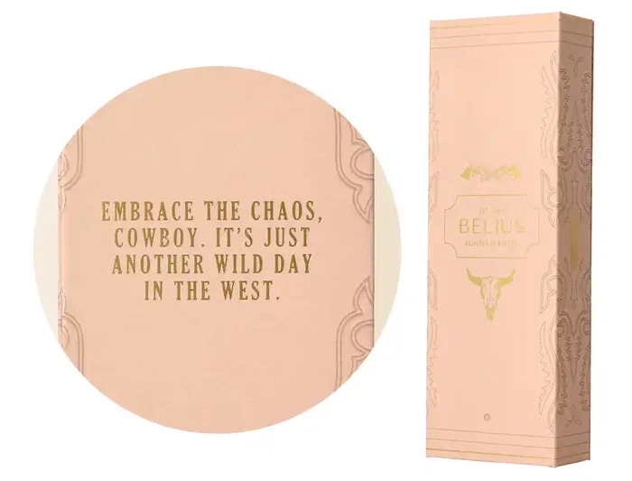 Belius Roller Wild West Aluminio Crema Dorado Tinta Negra Caja de Diseño