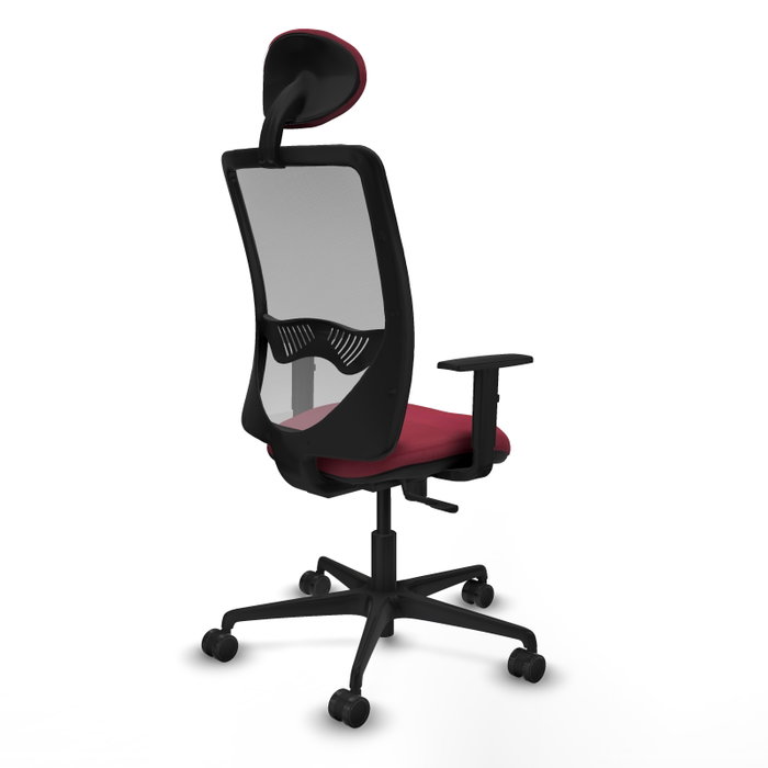PIQUERAS Y CRESPO Silla de oficina Zulema con Mecanismo Sincro, Tela Granate y Malla Gris PIQUERAS Y CRESPO Silla de oficina Zulema con Mecanismo Sincro, Tela Granate y Malla Gris