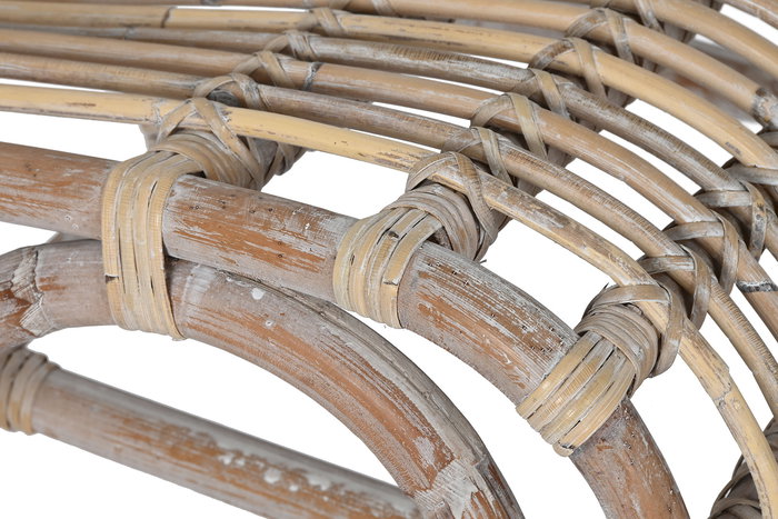 Tumbona Con Reposapies DKD Home Decor Natural 145 x 77 x 66 cm Set de 2