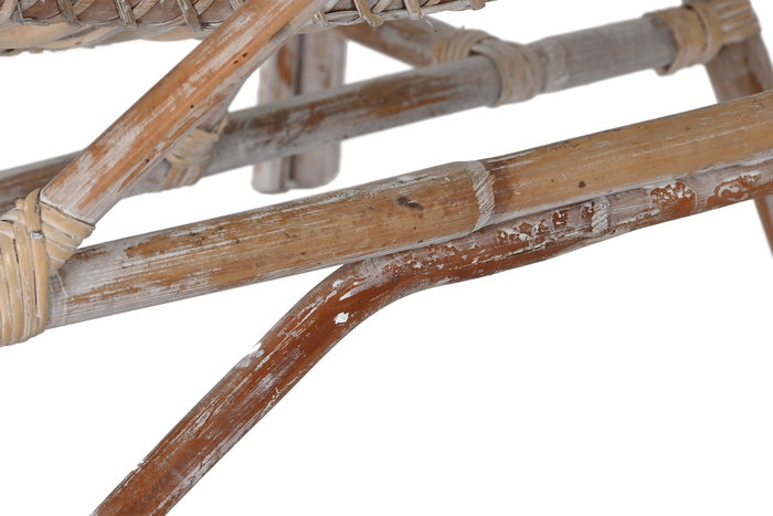 Tumbona Con Reposapies DKD Home Decor Natural 145 x 77 x 66 cm Set de 2