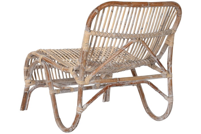 Tumbona Con Reposapies DKD Home Decor Natural 145 x 77 x 66 cm Set de 2