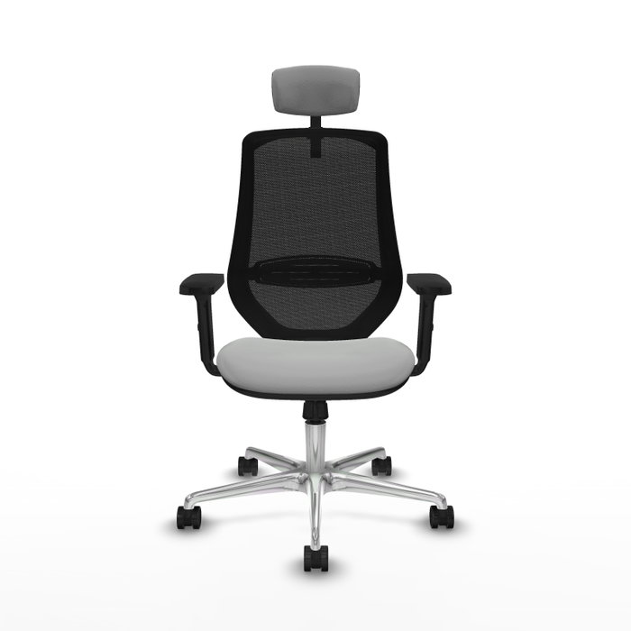 PIQUERAS Y CRESPO Silla de oficina Mardos con mecanismo Sincro, Gris claro y Negro
