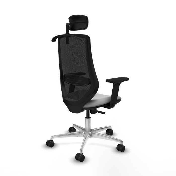 PIQUERAS Y CRESPO Silla de oficina Mardos con mecanismo Sincro, Gris claro y Negro