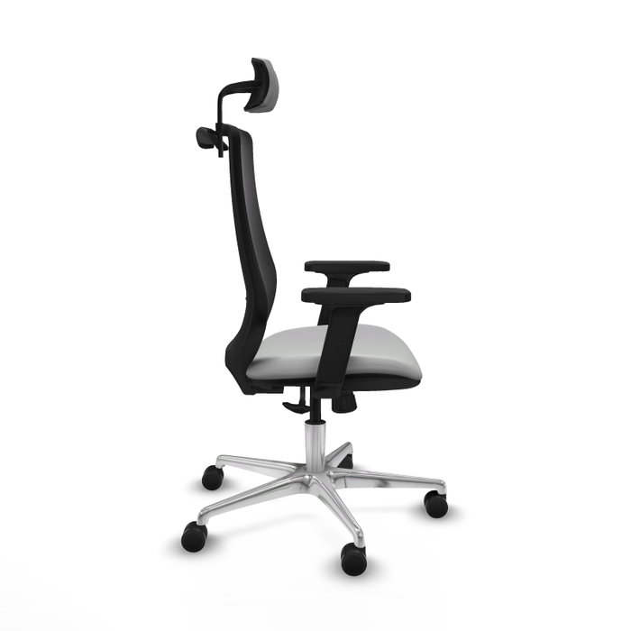 PIQUERAS Y CRESPO Silla de oficina Mardos con mecanismo Sincro, Gris claro y Negro