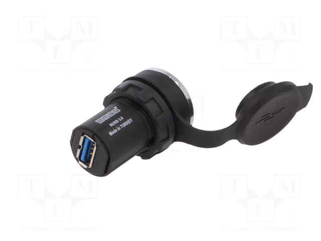 EMAS Conector Hembra USB 3.0 IP65 para Panel de 22mm