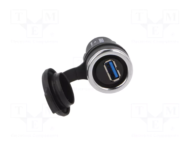 EMAS Conector Hembra USB 3.0 IP65 para Panel de 22mm