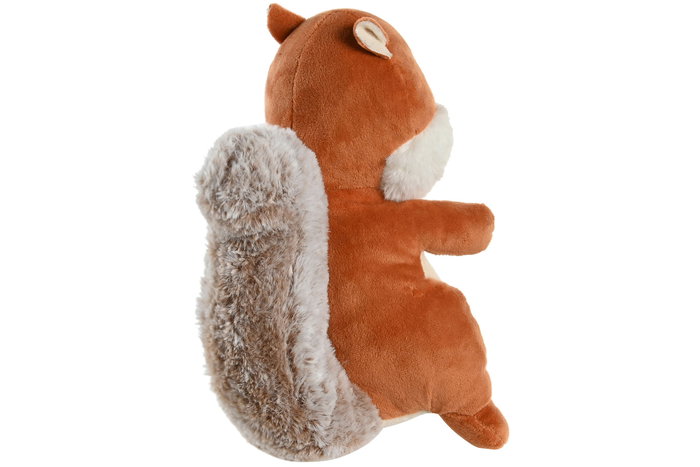 DKD Home Decor Peluche Ardilla Marron Beige 15 x 23 x 15 cm (12 Unidades)