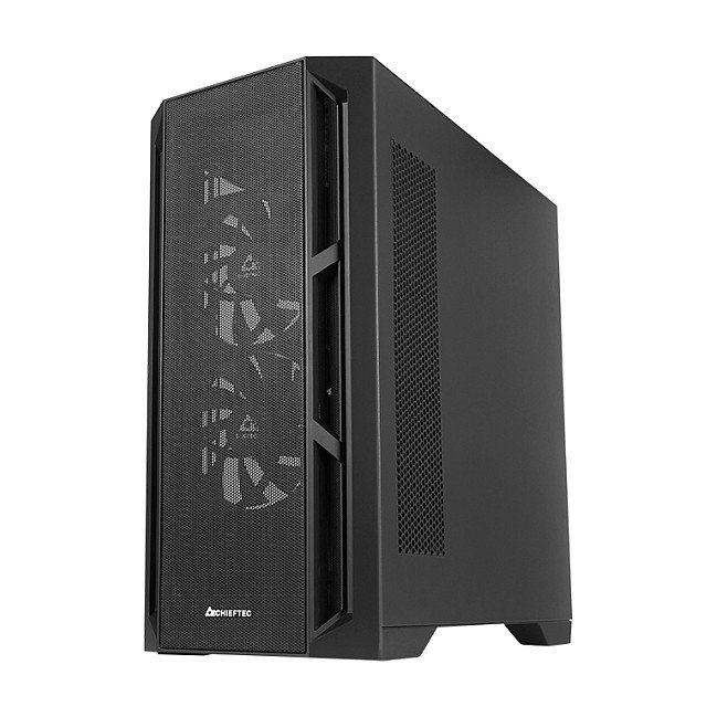 Chieftec Computer APEX Series GA-01B-M-OP Caja PC ATX Midi Tower Gamer Negro con Vidrio Templado y 3 Ventiladores ARGB