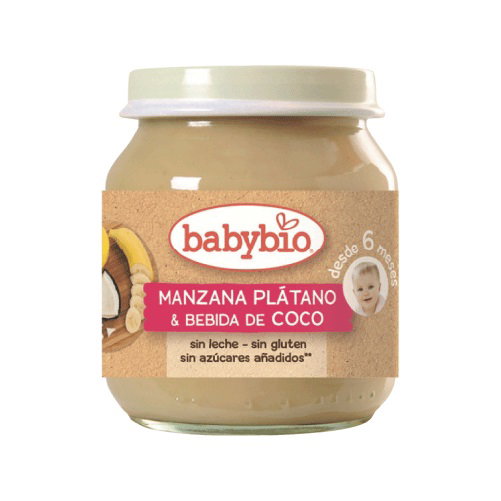 BABYBIO Potito Manzana Plátano y Bebida de Coco 130 g BABYBIO Potito Manzana Plátano y Bebida de Coco 130 g