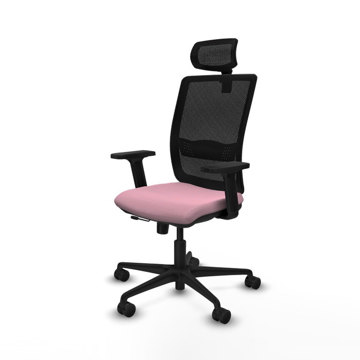 PIQUERAS Y CRESPO Silla de oficina Haches Rosa y Negro