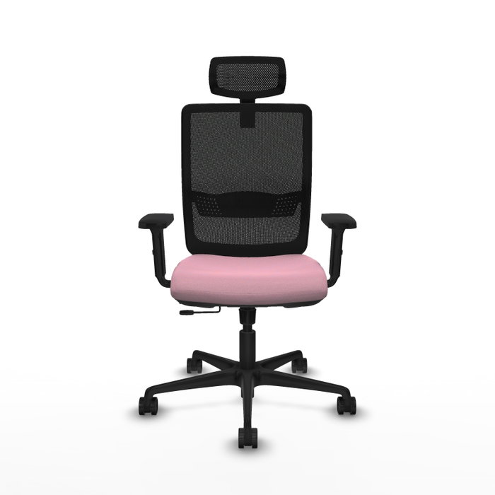 PIQUERAS Y CRESPO Silla de oficina Haches Rosa y Negro