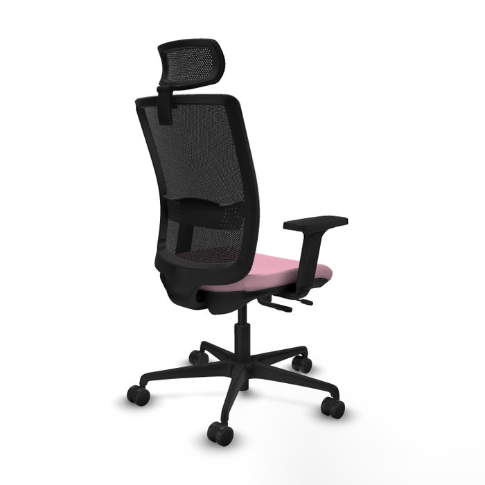 PIQUERAS Y CRESPO Silla de oficina Haches Rosa y Negro