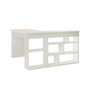 Hanah Home Ct5-W Mesa de estudio Blanca 129x72x120cm Tablero de Partículas Recubierto de Melamina Grosor 18mm