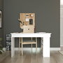 Hanah Home Ct5-W Mesa de estudio Blanca 129x72x120cm Tablero de Partículas Recubierto de Melamina Grosor 18mm