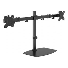 Vision Soporte Doble Monitor VESA 75x75/100x100, Altura Ajustable, Negro, 13-32 Pulgadas