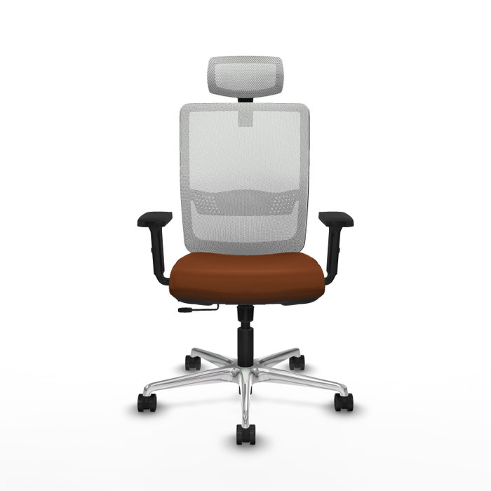 PIQUERAS Y CRESPO Silla de oficina Haches con mecanismo Sincro/Traslack Marrón y Blanco PIQUERAS Y CRESPO Silla de oficina Haches con mecanismo Sincro/Traslack Marrón y Blanco