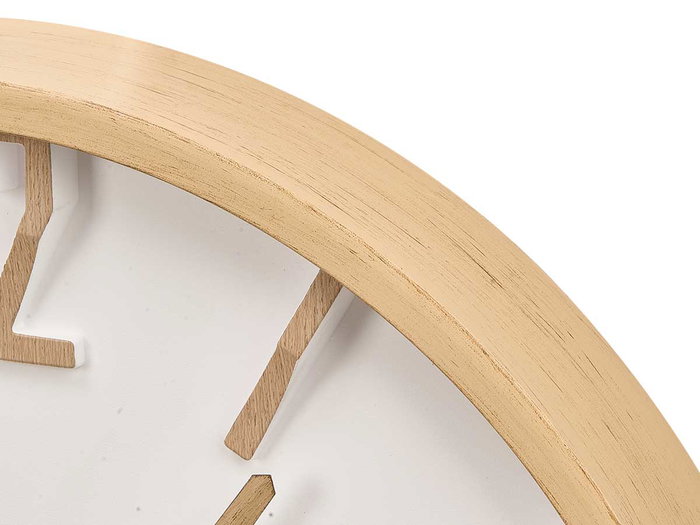 GIFTDECOR Reloj de pared con números en relieve efecto madera 40cm