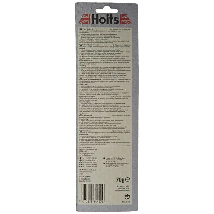 Holts AGUJEROS Pasta de lapeado con lapeado para válvulas - Asegura sellado perfecto, elimina depósitos y pule acabado.