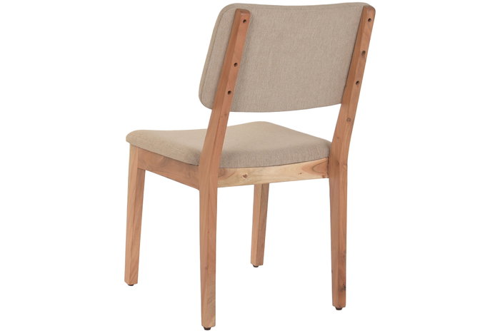 DKD Home Decor Silla de Mango y Poliéster Natural DKD Home Decor Silla de Mango y Poliéster Natural