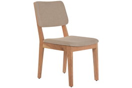 DKD Home Decor Silla de Mango y Poliéster Natural
