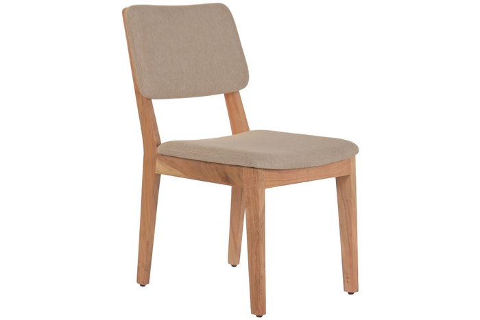DKD Home Decor Silla de Mango y Poliéster Natural DKD Home Decor Silla de Mango y Poliéster Natural