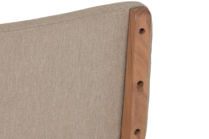 DKD Home Decor Silla de Mango y Poliéster Natural DKD Home Decor Silla de Mango y Poliéster Natural