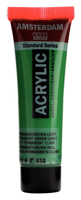 Amsterdam Standard Series Pintura Acrílica Verde Permanente Claro 618 de 20 ml Amsterdam Standard Series Pintura Acrílica Verde Permanente Claro 618 de 20 ml
