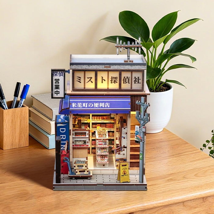 Maqueta Model Kit Miniature House Beika-cho Convenience Store 22 x 15 cm Maqueta Model Kit Miniature House Beika-cho Convenience Store 22 x 15 cm