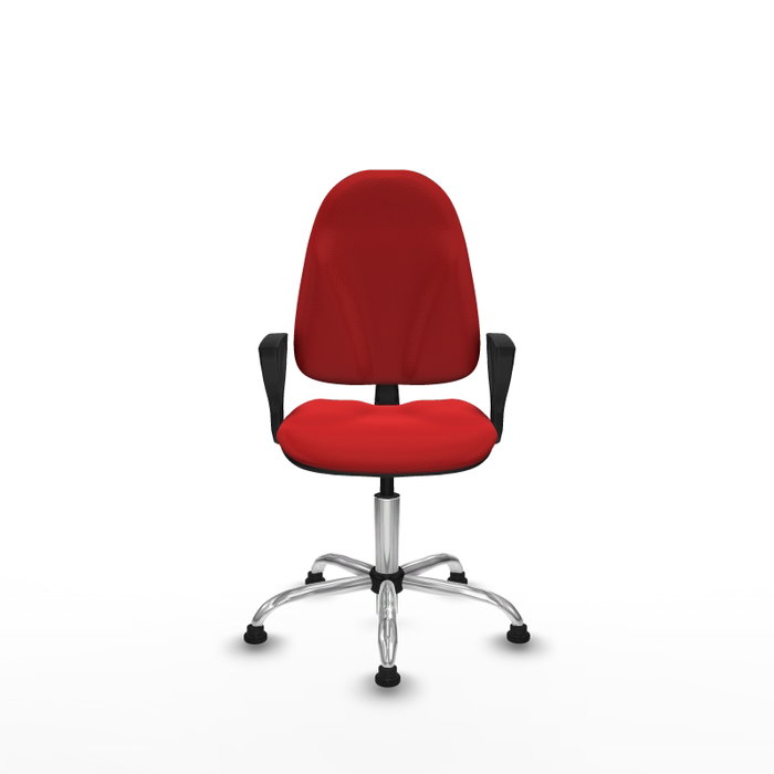 PIQUERAS Y CRESPO Silla de oficina Algarra Roja con Base Cromada