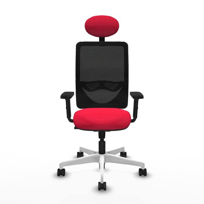 PIQUERAS Y CRESPO Silla de oficina Zulema con mecanismo Sincro, Rojo y Negro