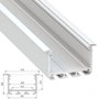 Perfil de aluminio tipo INSO 2,02m Anodizado plata