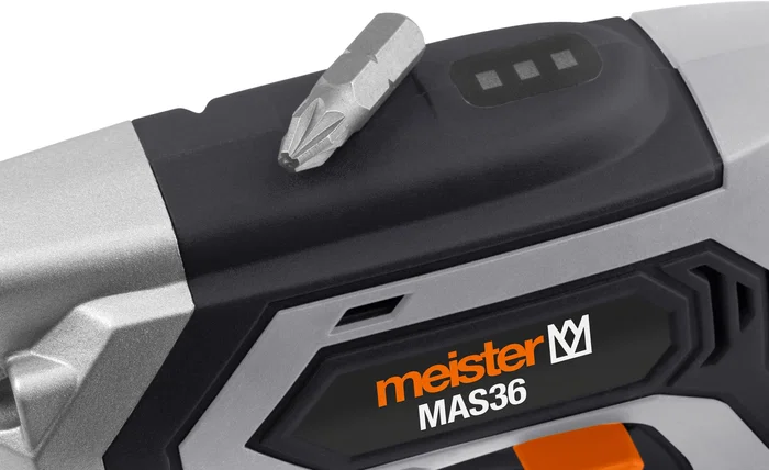 Meister Atornillador MAS36 a Batería de Iones de Litio 3.6V 2.0Ah, Par 5Nm 220rpm con LED - MEI4004646283823