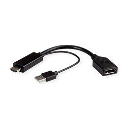 ROLINE Adaptador de Video HDMI + USB a DisplayPort 1.2a 12.03.3147