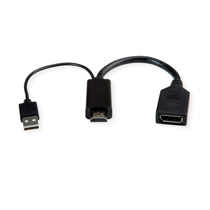 ROLINE Adaptador de Video HDMI + USB a DisplayPort 1.2a 12.03.3147