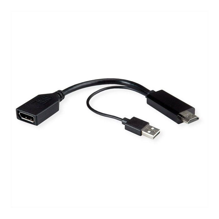 ROLINE Adaptador de Video HDMI + USB a DisplayPort 1.2a 12.03.3147