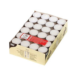 PAPSTAR Velas de té blancas - 72 unidades