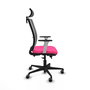 PIQUERAS Y CRESPO Silla de oficina Haches Rosa y Gris